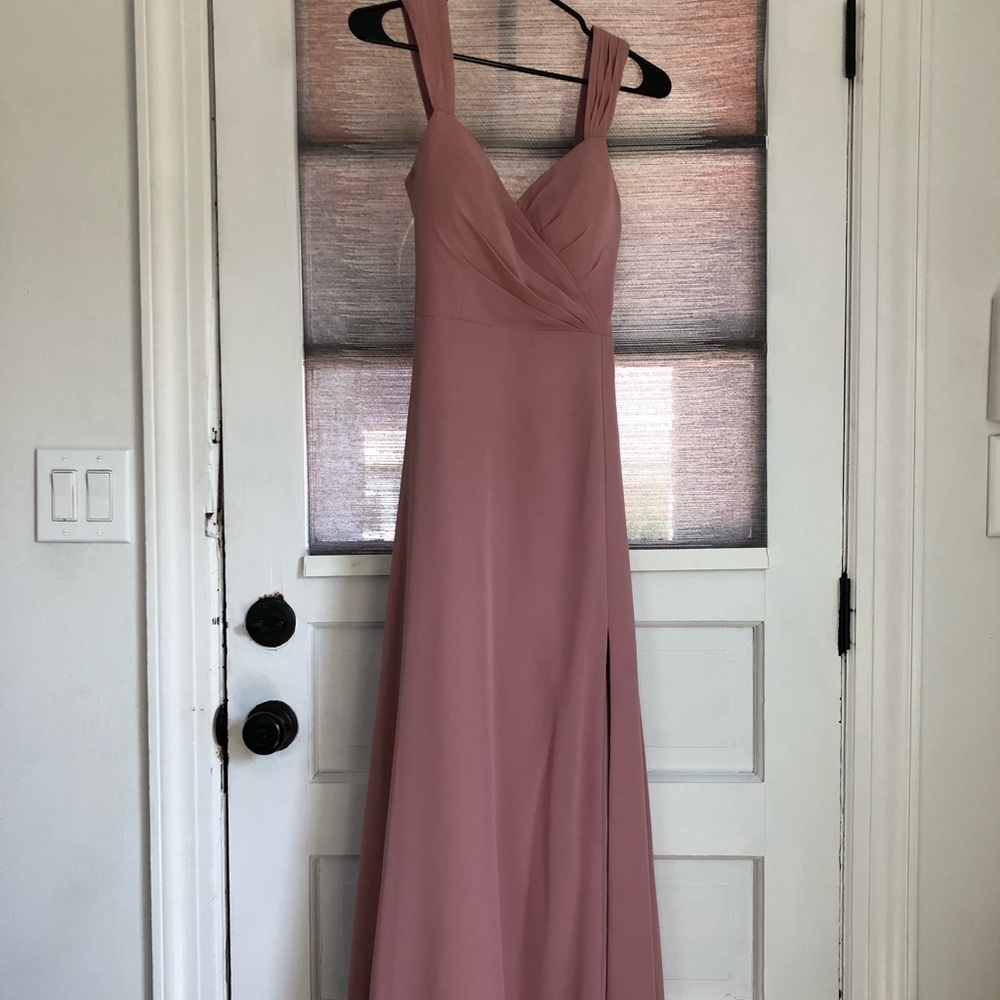 Azazie Nahrin Bridesmaid dress Dusty Rose